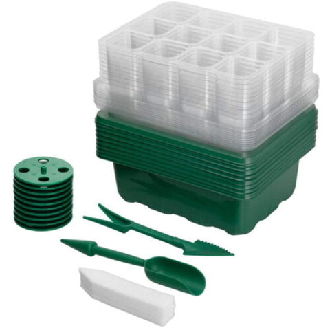 Seed Starter 10 Set 12 Hole Plant Seed Grow Box Propagation Nursery Seedling Starter Tray