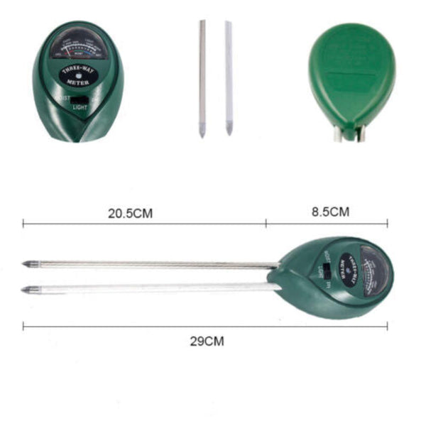 Moisture & pH Meters 1X Soil Ph Tester Water Moisture 3 In Meter Kit For Garden Plant Testing