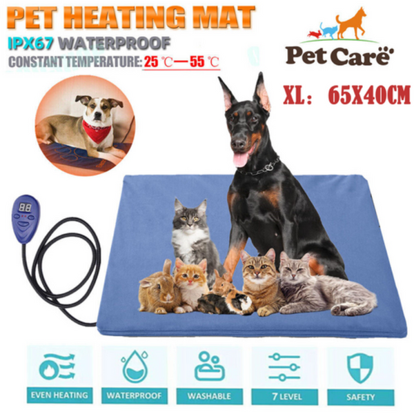 Pet Beds Electric Pet Heat Pad: Waterproof Heating Mat For Cat Dog Bed | Chew Resistant Xl