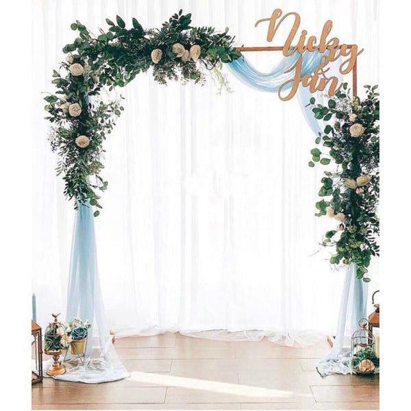 Venue Decorations Wedding Arch Gold Square Backdrop Flower Display Stand Background 2.2M