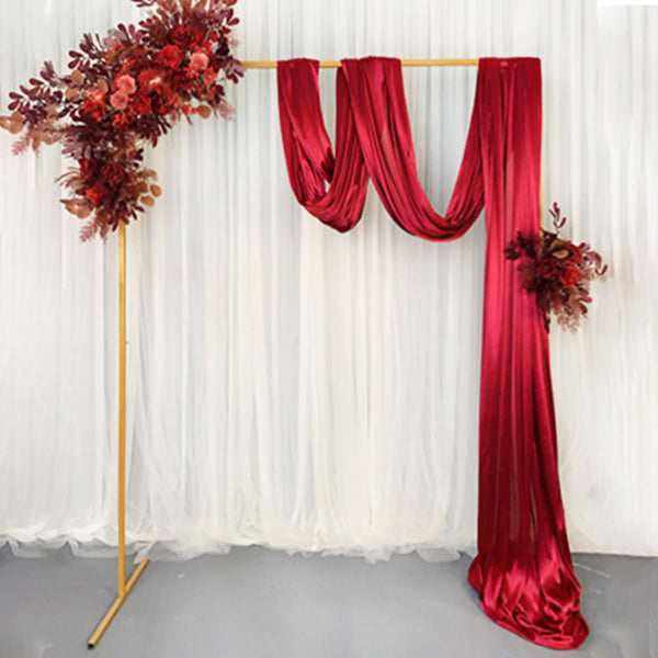 Venue Decorations Wedding Arch Gold Square Backdrop Flower Display Stand Background 2.2M