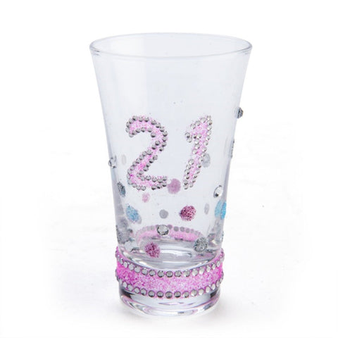 Glassware & Drinkware 21St Birthday Sparkle Shot Glass