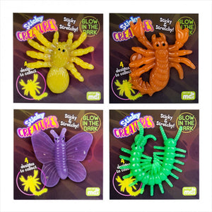 Sensory Toys Glow In The Dark Sticky Creatures (Sent At Random)