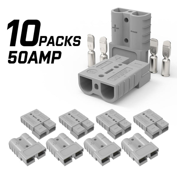 Wire & Cable Connectors 10X Anderson Plug Style Connectors 50Amp 6Awg 12 24V Dc Power Tool