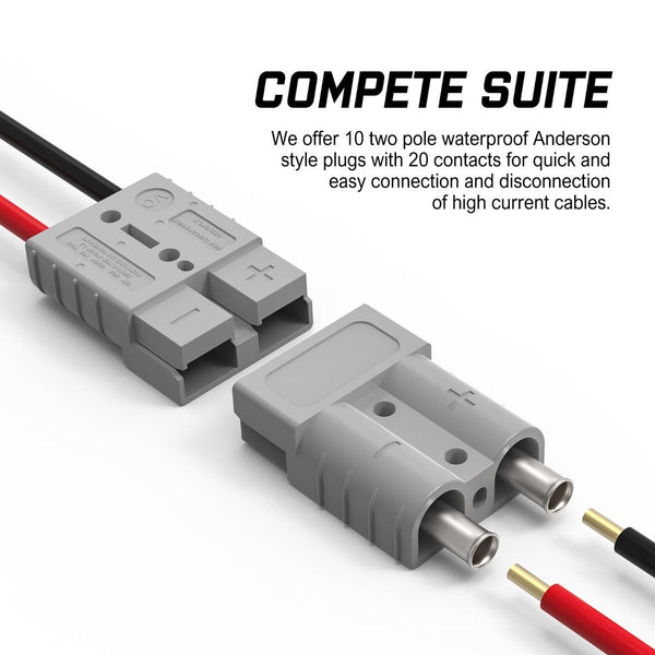 Wire & Cable Connectors 10X Anderson Plug Style Connectors 50Amp 6Awg 12 24V Dc Power Tool