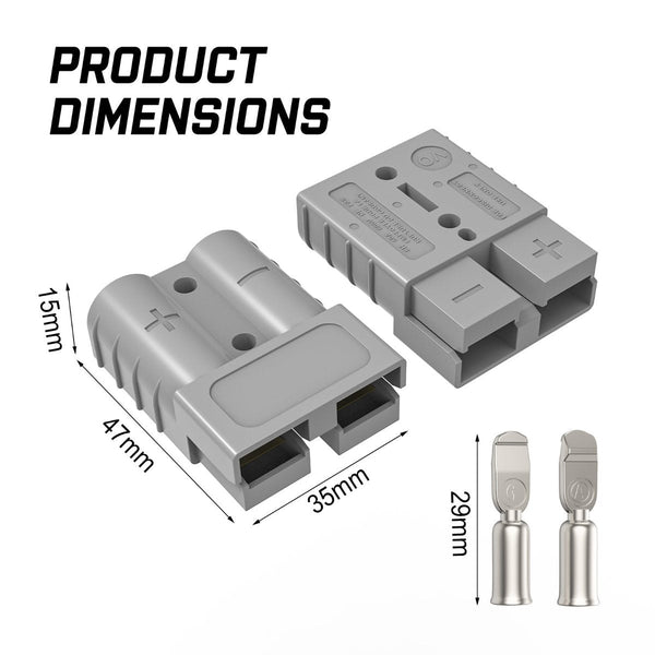 Wire & Cable Connectors 10X Anderson Plug Style Connectors 50Amp 6Awg 12 24V Dc Power Tool