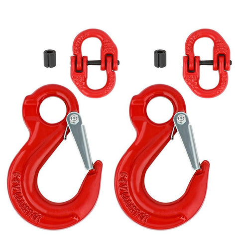 Caravan Parts Accessories 2X 6Mm Hammerlock+ Eye Sling Hook Safety Chain Caravan Trailer Connecting Extend