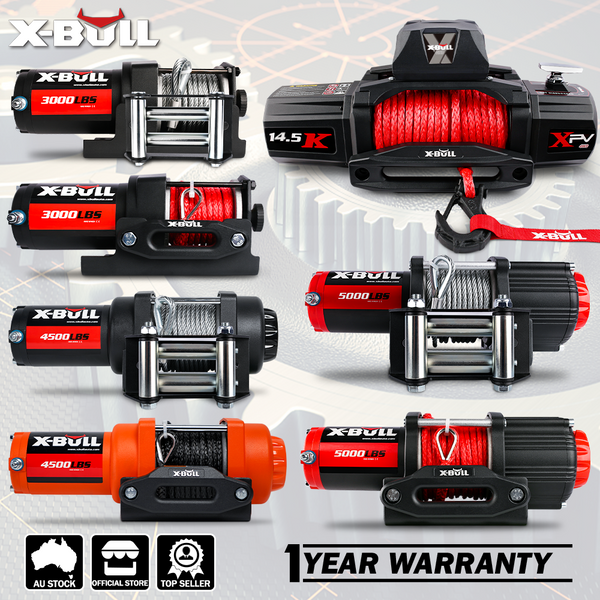 Tow Bars & Winches X Bull Electric Winch 12V 12000Lbs Synthetic Rope Wireless Remote 4Wd 4X4 Car Trailer