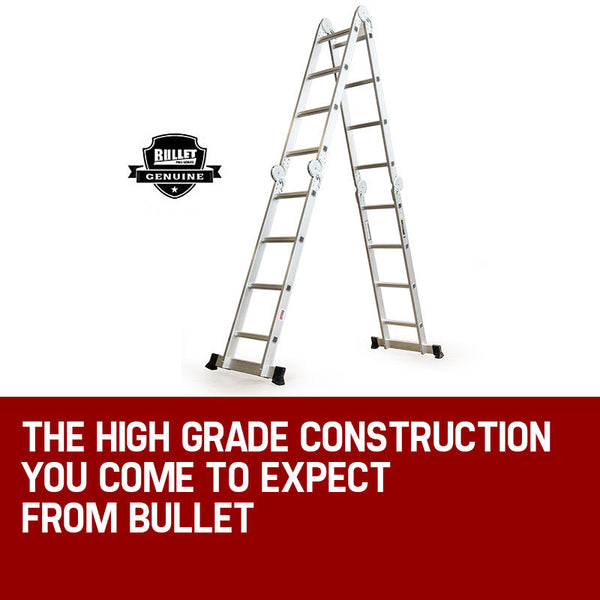 Ladders Bullet Pro 4.7M Multi Purpose Ladder Aluminium Extension Folding Adjustable Step