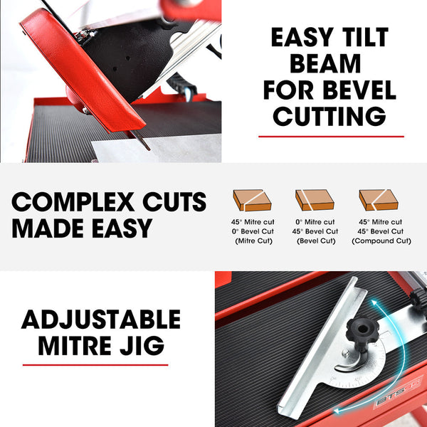 Other Power Tools Baumr Ag 800W Electric Tile Saw Cutter With 200Mm (8") Blade, 620Mm Cutting Length