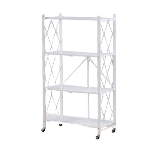 Bookshelves Ekkio Foldable Storage Shelf 4 Tier (White)