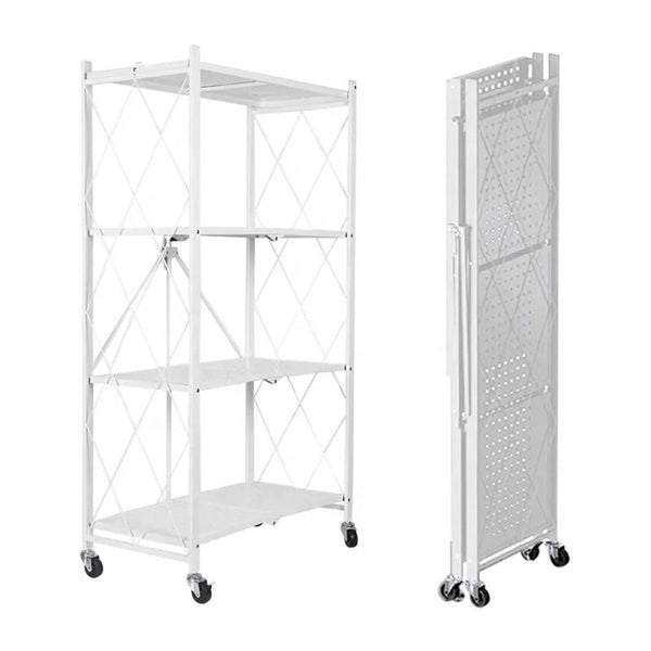 Bookshelves Ekkio Foldable Storage Shelf 4 Tier (White)