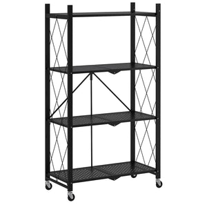 Bookshelves Ekkio Foldable Storage Shelf 4 Tier (Black)