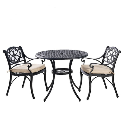 Patio Furniture Sets Marco Aluminium 3 Pce Setting(Cat 090 Black + Cac 042)