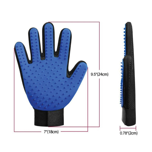 Dog Grooming Rooster Farms 2In1 Pet Deshedding And Massage Glove Dog Or Cat Hair Grooming Right Hand Mitt