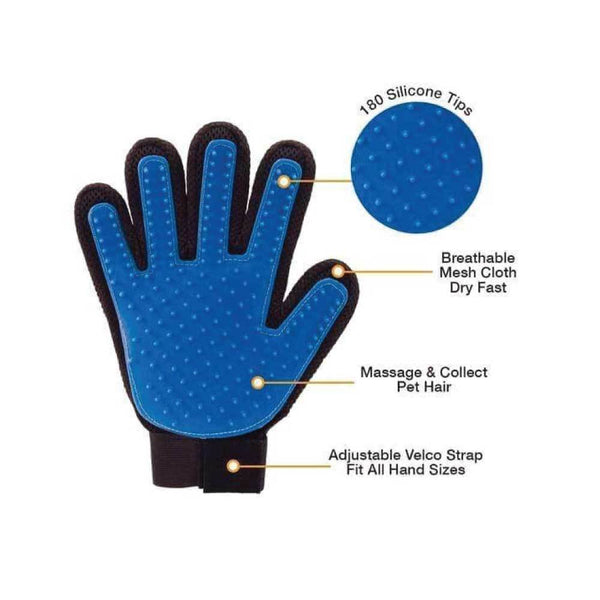 Dog Grooming Rooster Farms 2In1 Pet Deshedding And Massage Glove Dog Or Cat Hair Grooming Right Hand Mitt