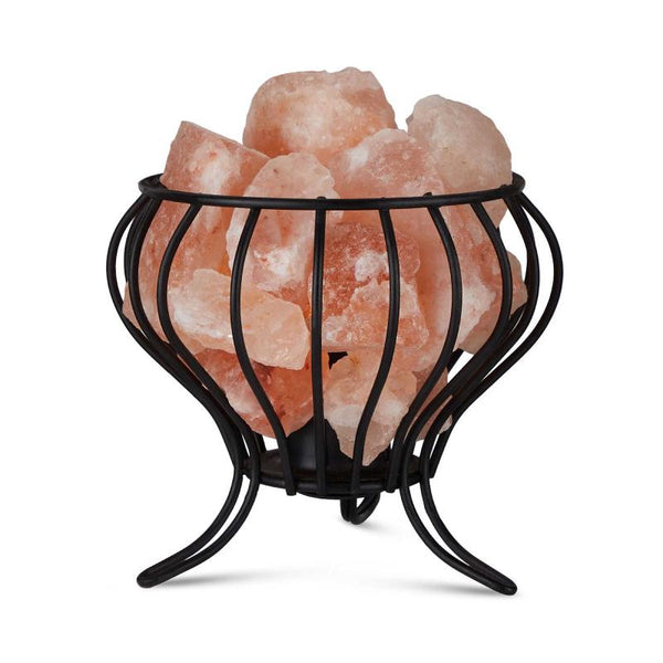 Lamps 12V 12W Bud Iron Basket Himalayan Pink Salt Lamp Rock Crystal Light Bulb On/Off