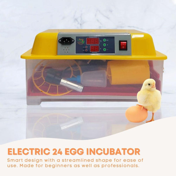 Incubators Electric 24 Egg Incubator + Accessories Hatching Eggs Chicken Quail Duck