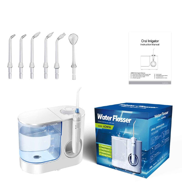 Air & Water Flossers Water Jet Dental Flosser 1000Ml White Electric Oral Pressure Irrigator