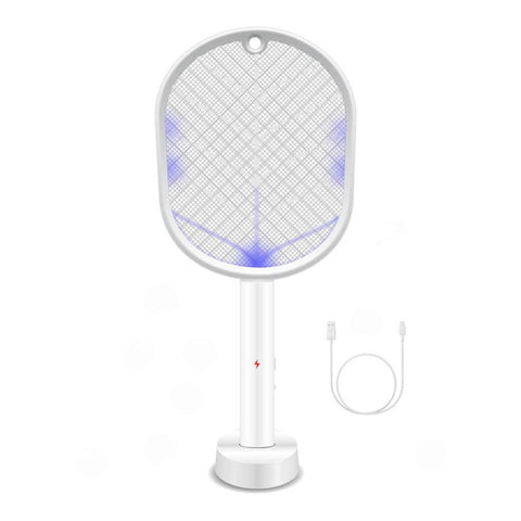 Insect Zappers 2 In 1 Rechargeable Mosquito Swatter Electronic Fly Insect Bug Zapper Racket