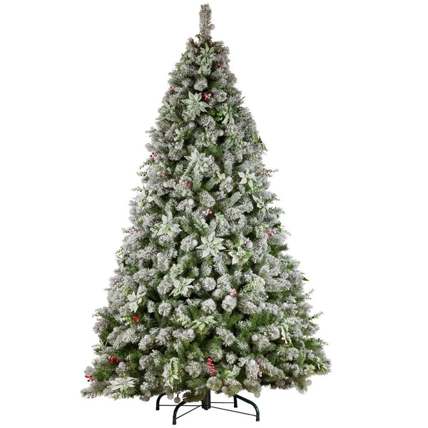 Seasonal Decorations Swishmas Snowy Crown Pine 2.7M Multicolour Pre Lit Christmas Tree With 2429 Tips