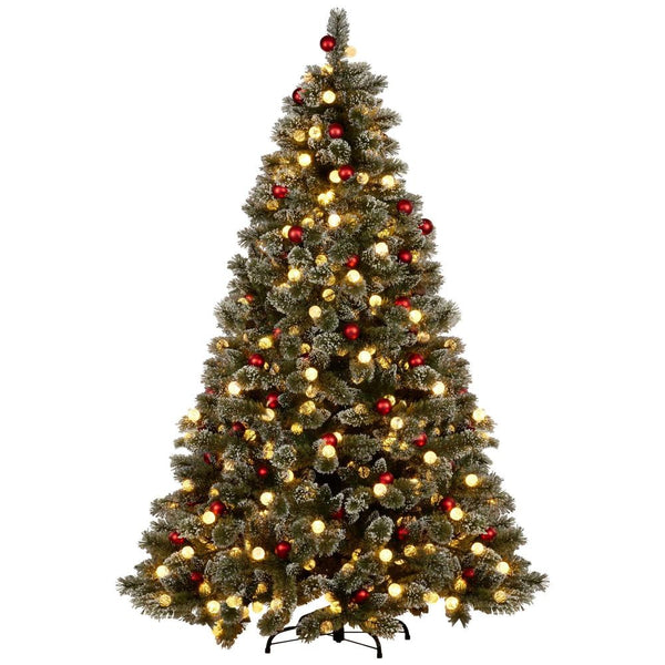 Seasonal Decorations Swishmas Snowy Bristle 2.7M Multicolour Pre Lit Christmas Tree With 2870 Tips