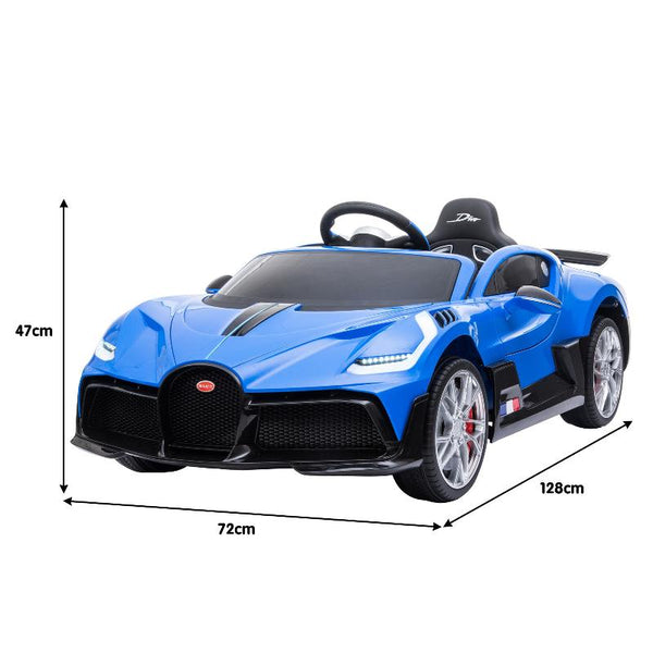 Kids Ride On Toys Kahuna Licensed Bugatti Divo Kids Electric Ride On Car Blue