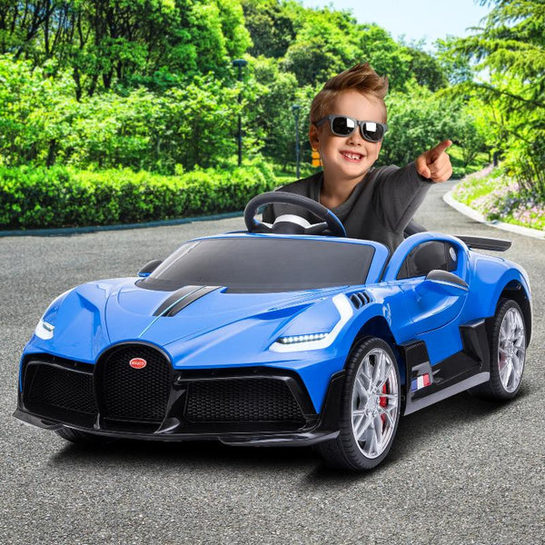 Kids Ride On Toys Kahuna Licensed Bugatti Divo Kids Electric Ride On Car Blue