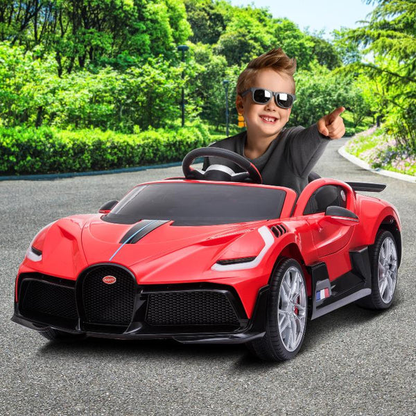 Kids Ride On Toys Kahuna Licensed Bugatti Divo Kids Electric Ride On Car Red