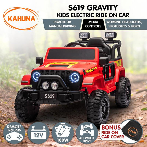 Kids Ride On Toys Kahuna S619 Gravity Kids Electric Ride On Car Red