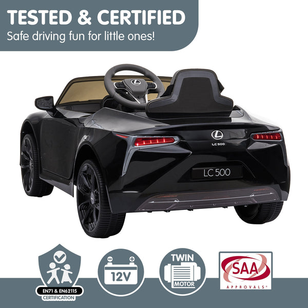 Kids Ride On Toys Kahuna Licensed Lexus Lc 500 Kids Electric Ride On Car Black