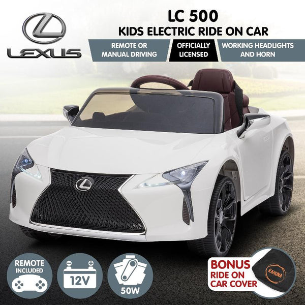 Kids Ride On Toys Kahuna Licensed Lexus Lc 500 Kids Electric Ride On Car White