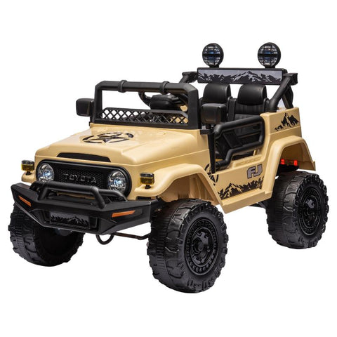 Kids Ride On Toys Kahuna Authorised Toyota Fj Cruiser Kids Electric Ride On Car Khaki