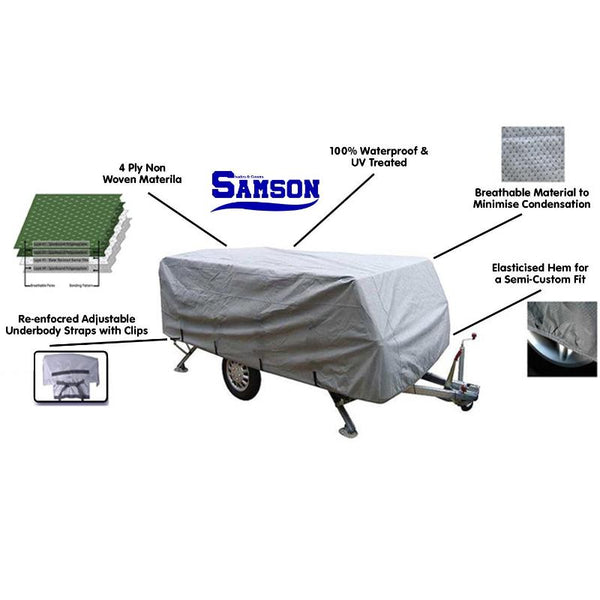 Caravan Covers Samson Heavy Duty Trailer Camper Cover 10 12Ft