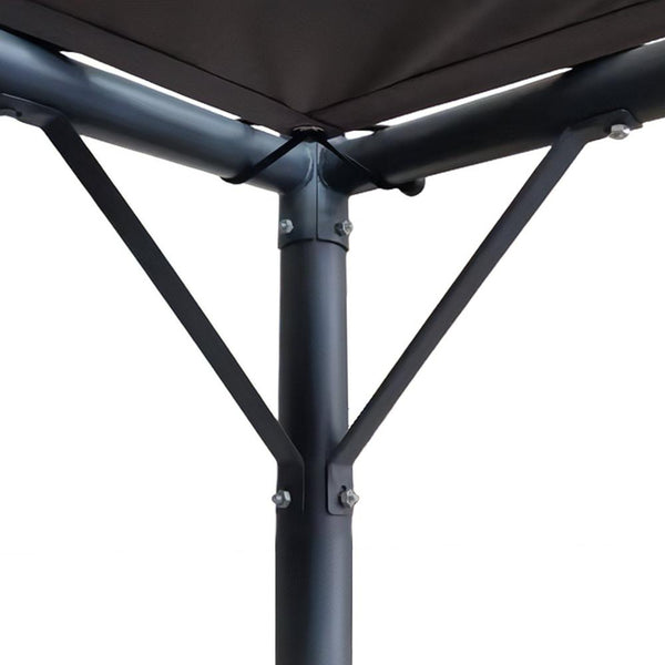 Gazebos & Pergolas Wallaroo 3X3m Butterfly Steel Gazebo Charcoal