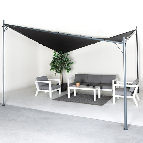 Gazebos & Pergolas Wallaroo 3X3m Butterfly Steel Gazebo Charcoal