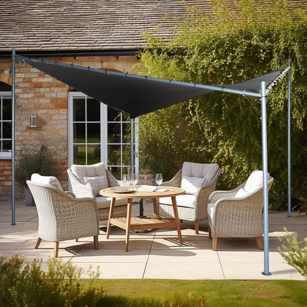 Gazebos & Pergolas Wallaroo 3X3m Butterfly Steel Gazebo Charcoal