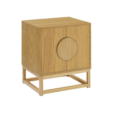 Bedside Tables Sarantino Luca Bedside Table Split Door Night Stand Natural