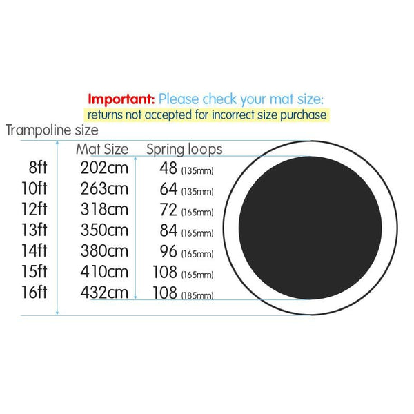 Trampolines Kahuna 13Ft Replacement Trampoline Mat Round