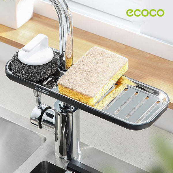 Sponges & Scourers Ecoco Kitchen Drain Holder Sponge Sink Storage Rack Basket Organizer Shelf Bathroom Au