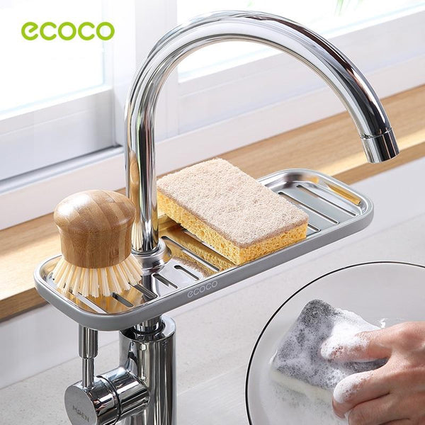 Sponges & Scourers Ecoco Kitchen Drain Holder Sponge Sink Storage Rack Basket Organizer Shelf Bathroom Au