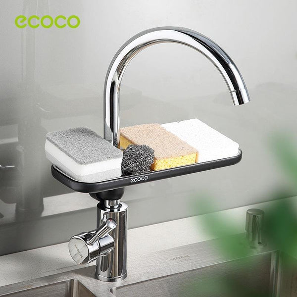 Sponges & Scourers Ecoco Kitchen Drain Holder Sponge Sink Storage Rack Basket Organizer Shelf Bathroom Au