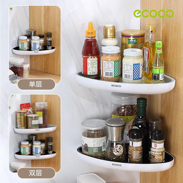 Shelves Ecoco Bathroom Corner Shower Shelf Caddy Storage Organizer Wall Mounted For Bathroom, Kitchen, Toilet Black