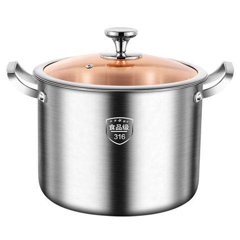 Saucepans & Stockpots 316 Stainless Steel 2.5Mm Thick Soup Pot 28Cm Inner Diameter Healthy Cooking