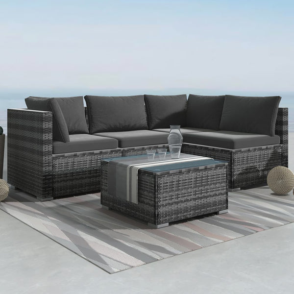 Sofas Armchairs & Couches Outdoor Modular Lounge Sofa Bondi Grey