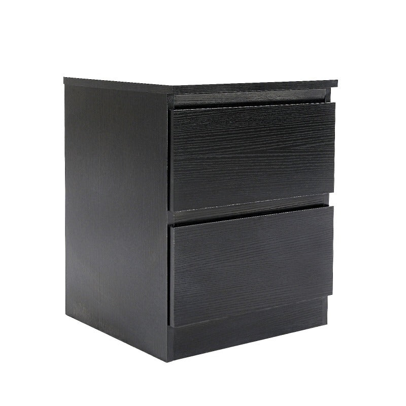 Bedside Tables Bedside Table Side Storage Cabinet Nightstand Bedroom 2 Drawer Joss Black