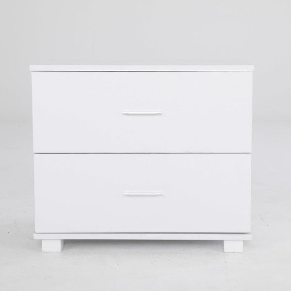 Bedside Tables Bedside Table Side Storage Cabinet Nightstand Bedroom 2 Drawer Legs Etta White