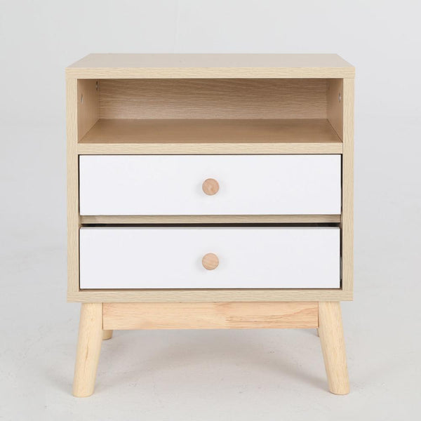 Bedside Tables 2X Bedside Table Side Storage Cabinet Nightstand Bedroom Drawer Anya Oak