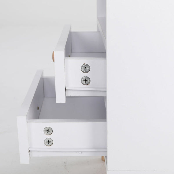 Bedside Tables Bedside Table Side Storage Cabinet Nightstand Bedroom 2 Drawer Anya White