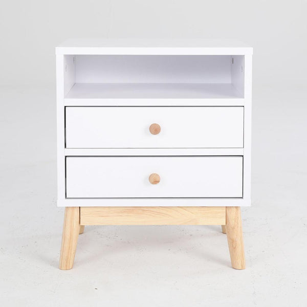 Bedside Tables 2X Bedside Table Side Storage Cabinet Nightstand Bedroom Drawer Anya White